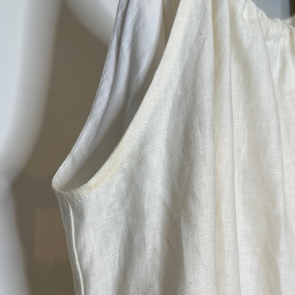 Cream Linen Halter Dress - Picture 6 of 9
